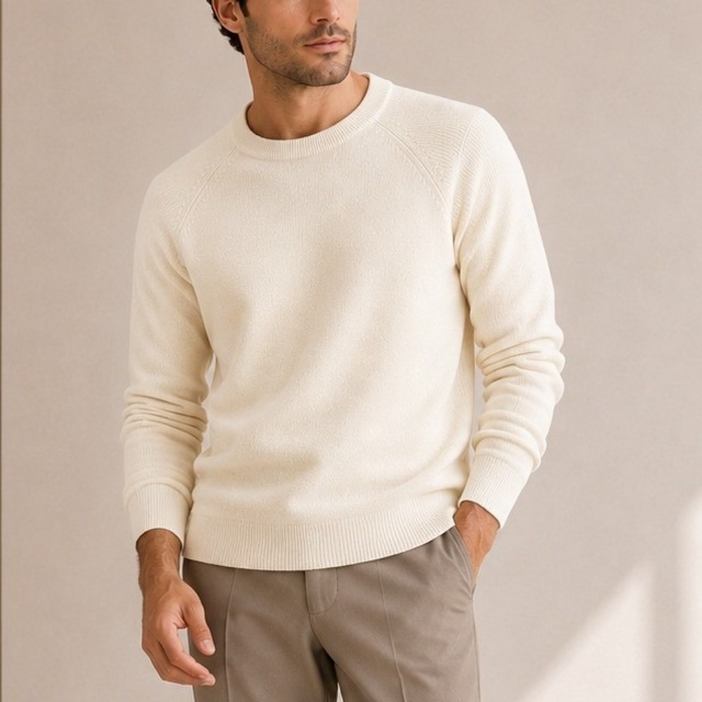 Quince Mongolian Cashmere Crewneck Sweater Office Date Ivory Small NWT